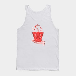 Red Potted Plant Tank Top